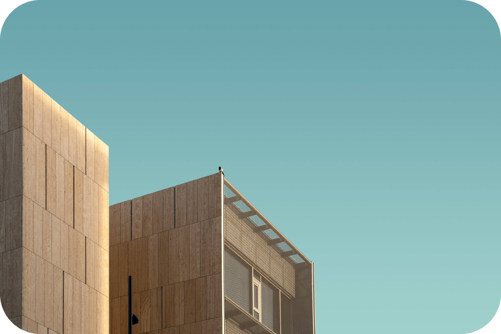 upper edge of house against blue sky